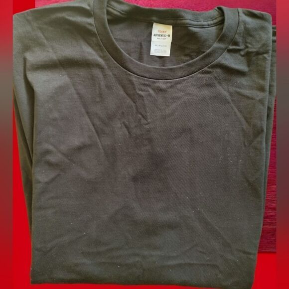 HANES ® BEEFY-T ® - 100% COTTON T-SHIRT NEW SIZE 4XL DARK BLACK - Picture 4 of 5
